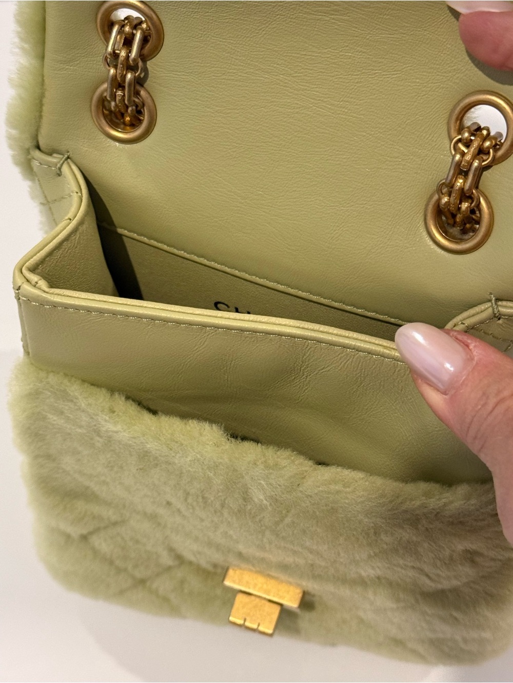 CHANEL 2.55 Shearling and Leather Shearling Fur Reissue Shoulder/Crossbody Bag - Picture 9 of 12